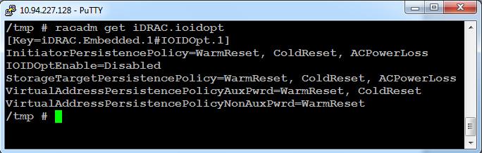 Persistence Policy Value Virtual Address persistence policy for Aux Powered devices Virtual Address persistence policy for Non-Aux Powered devices Initiator persistence policy None On AC/Cold/War m