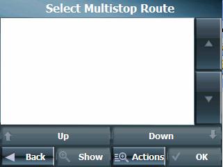 Selecting "MultiStop Planner" from "Go To" menu enables defining a route with several