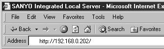 NETWORK ARCHIVING SYSTEM SETTINGS 1 Start the image server. 2 Start the computer s web browser. Browser: Internet Explorer Ver. 5.