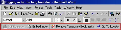 Importing index into Microsoft Word -WordEmbed 1.