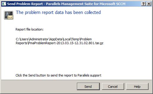 Sending Problem Reports Using Windows Reporting Utility In addition to the Configuration Manager Console Extension reporting feature, Parallels Mac Management provides a standalone reporting utility