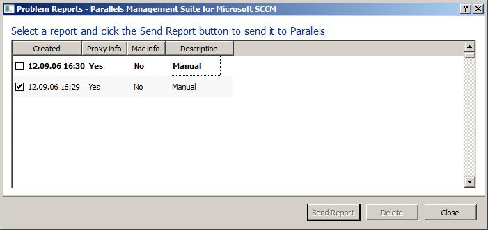 Viewing the Problem Report List To view the problem report list, click the balloon to open the Problem Reports dialog.