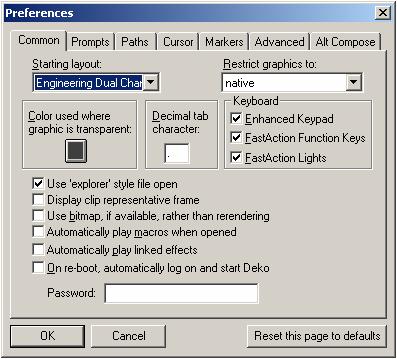 Cofigurig Deko Software 4. Select Optios > Prefereces. The Prefereces dialog box opes. 5.