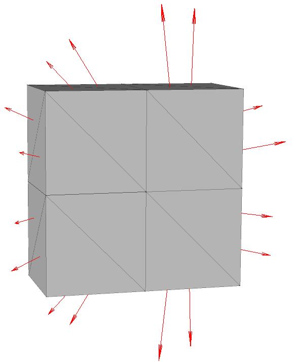 Figure 4: Edge cracked panel with mode I boundary conditions from asymptotic expansion. K.2,...,K.0 for elements with vertex or edge singularity (Cf. Table 2). Strategies 6 and 7 use rules M.,...,M.
