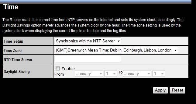 here, which will affect functions such as Log entries and Schedule settings. Time Setup: Select Synchronize with the NTP Server or Synchronize with PC.