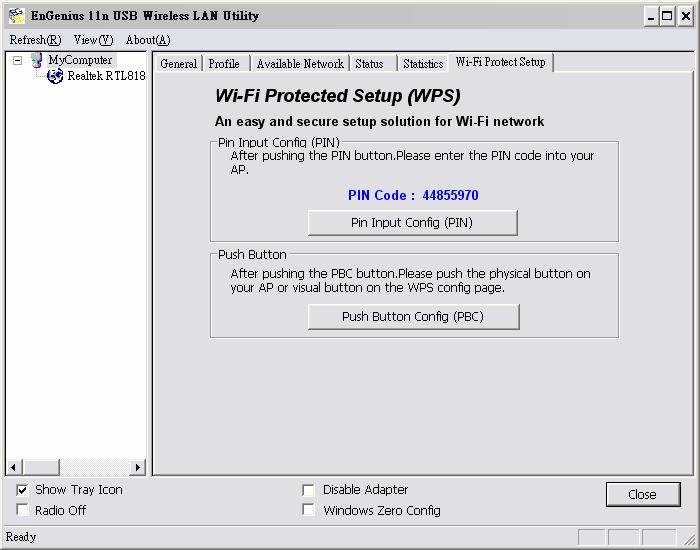 2.7. Wi-Fi Protected Setup There are two ways to setup connection through WPS.
