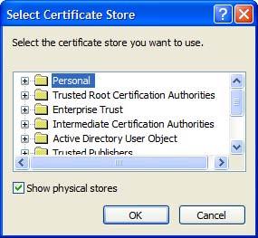 7 Otherwise, select Place all certificates in the following store and then click Browse.