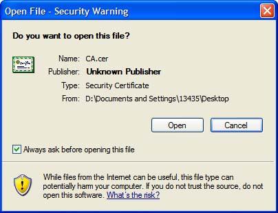 Installing a Stand-Alone Certificate File in Internet Explorer Rather than browsing to a ZyXEL Web Configurator and installing a public key certificate when prompted, you can