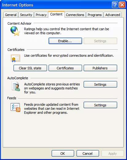 Windows XP. 1 Open Internet Explorer and click Tools > Internet Options.