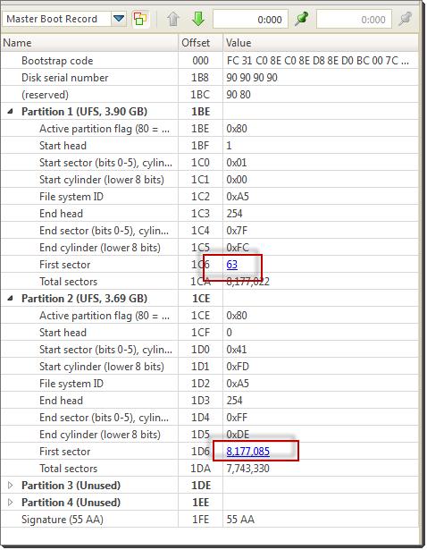 Advanced tools 103 For example, MFT records contain links to first cluster in data runs and MBR provides links to partitions.