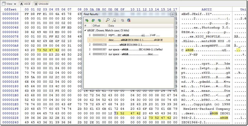 Advanced tools 109 Figure 54: Find results in Disk Editor All search results are highlighted in Disk Editor view.