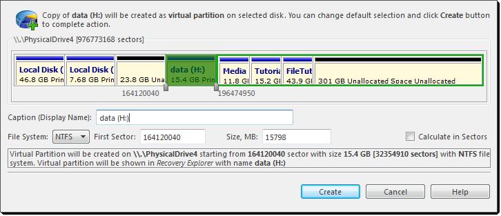 Using Active@ UNDELETE 61 Edit virtual partition on page 62 You can change attributes of virtual partition at any time.