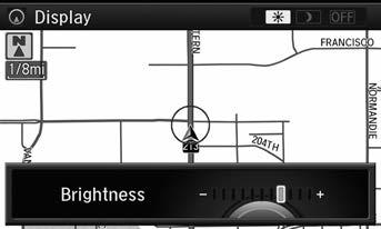 Map Color Switching Display Mode Manually Set the screen brightness separately for Auto, Day and Night modes.