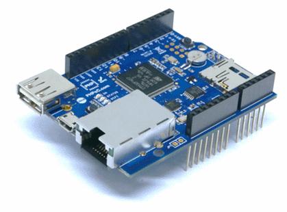 P4S-348 User Manual > Overview Overview Introduction PHPoC Shield for Arduino connects Arduino to Ethernet or Wi-Fi networks. Attach this board over Arduino and connect a LAN cable.
