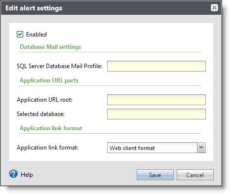 37 CHAPTER 5 To generate email alerts, you must configure information about the database mail settings in Administration.