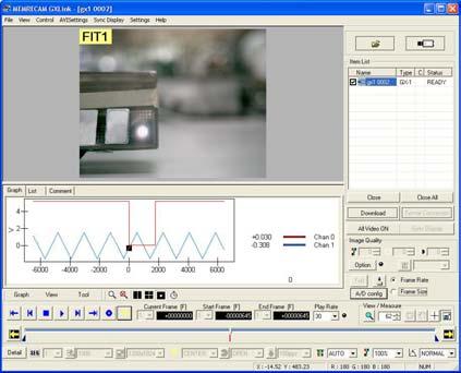 3.4 Waveform Input GXLink / fxlink manages simultaneous image and waveform data recordings.