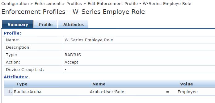Enforcement Profile Employee Role The following steps create a profile to enforce a quarantine user role assignment. 1.
