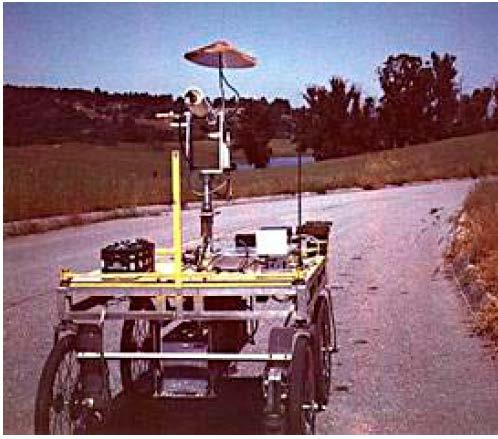 The Stanford Cart The "Stanford Cart" and SRI's "Shakey" were the first mobile robots controlled by computers (room-sized, radio linked). The Stanford Cart was originally constructed by J.
