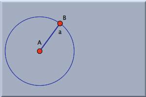 52 3 Quick-Start Tutorials the circle s radius, the point also stays on the circle. The point furthermore keeps its relative angle to the center. Choose the interactive add a segment (p.