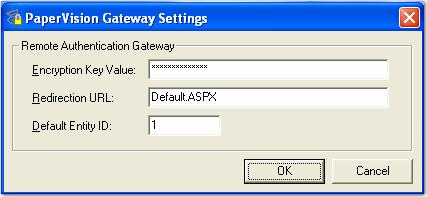 Chapter 2 - PaperVision Enterprise Server Installation Configuring PaperVision Gateway Settings After PaperVision Enterprise Server has been successfully installed and configured, you must configure