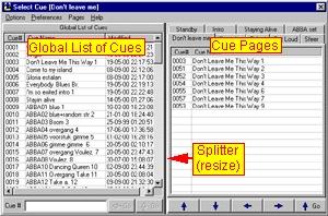 The cue control 137 Add To Cuepage - automatically add the cue to a specific page in the list of cues 137.