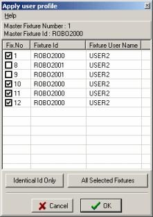 User definable fixture profiles 257 The generic profiles basically uses two types of controls : The dynamic 258 controls allows the user to select between different values from an interval of values,