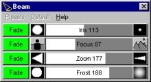 Enable the gobo 1 control and set the DMX offset to 4 and set min and max values to 0 and 200 respectively (and create the palette).