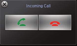 Select On to automatically import contacts and call history. Receiving a Call A notification is heard and the incoming call information appears on the display.