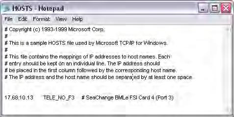 Configure the FlipFactory Server Hosts File Telestream recommends against using a host name to identify the BMLe server via DNS.