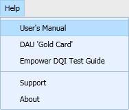 2. Select User's Manual from the Help drop-down menu. The User's Manual will open as a PDF file.