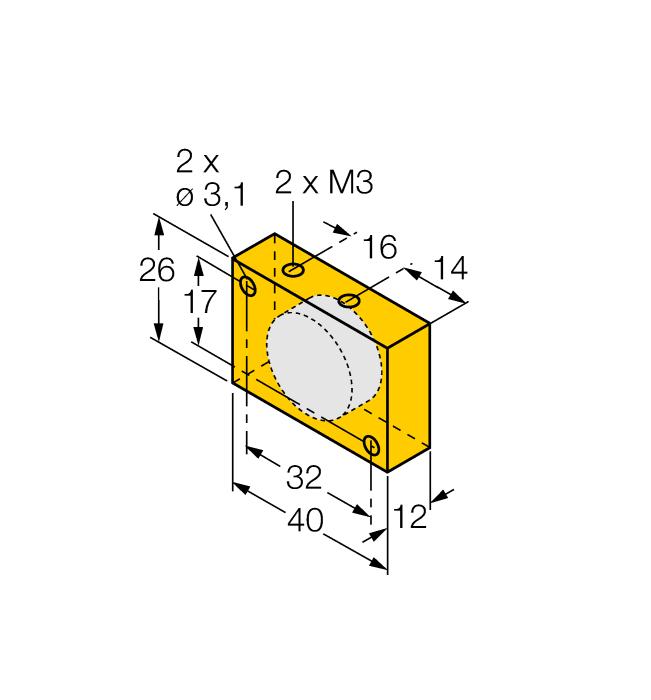 78 mm on BIM- distance between sensor and magnet: 3 5 mm DMR15-6-3 6900216 Actuation magnet, Ø 15 mm (Ø 3 mm), h: 6 mm; sensing range 36 mm on BIM-(E)M12  32 mm