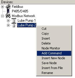Slave address: This setting shall be set to match the Modbus address setting of the destination device. Name: Node Name. This name will appear in the navigation window.
