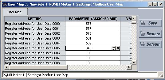 APPLICATION EXAMPLE Modbus user map setup DESCRIPTION PQMII USER MAP GE Multilin Relays and Meters support the Modbus User Map feature in their software.