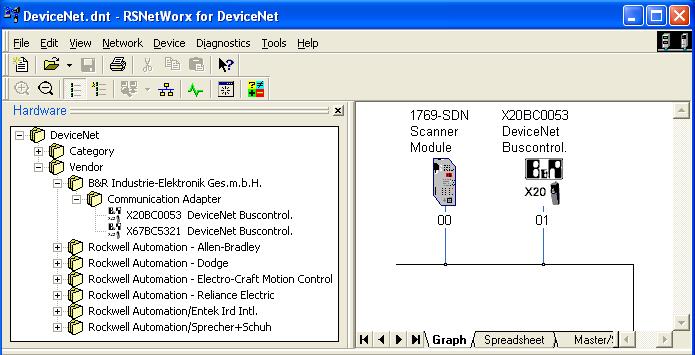 4.2 Network configuration Rockwell software Integrating B&R DeviceNet bus controllers The entire network configuration is performed using the software RSNetWorx for DeviceNet.