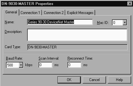 3.2 Configuring Network Settings of a DeviceNet Master Module To configure the Network Settings for a DeviceNet Master Module, right-click the DeviceNet Master in the PLC configuration, and choose