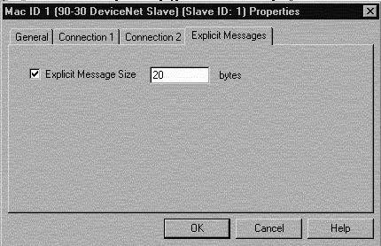 Chapter 3. PLC Configuration for the DeviceNet Master 3.5.3 Configuring DeviceNet Explicit Messaging Explicit Messaging is the highest priority messaging.