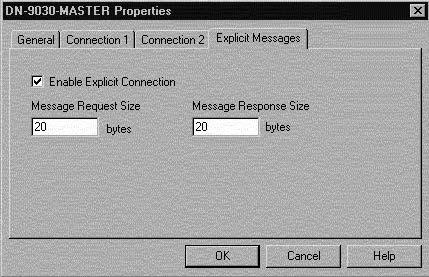 Chapter 3. PLC Configuration for the DeviceNet Master 3.6.2 Configuring DeviceNet Explicit Messaging Explicit Messaging is the highest priority messaging.