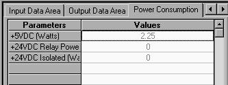 defaults. Note that the input data area tab shows master inputs, which are module outputs. The output data area tab shows master outputs, which are module inputs.