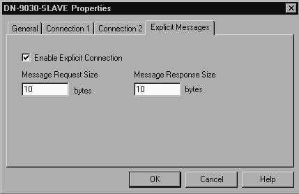Chapter 4. PLC Configuration for the DeviceNet Slave 4.4.2 Configuring DeviceNet Explicit Messaging Explicit Messaging is the highest priority messaging.