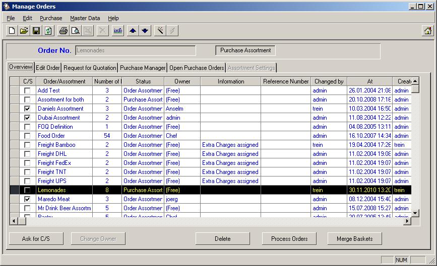 ASSORTMENTS: When using assortments in the ordering process the system will check for the valid price quotes as well.