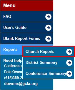 REPORTS REPORTS MENU Click the Report menu to activate the dropdown menu, then choose the desired