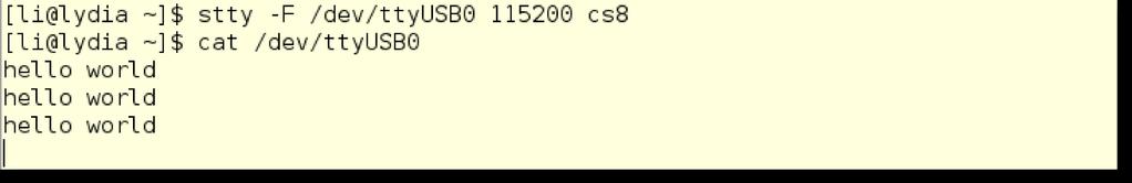 Note: If the USB UART port is not recognized as /dev/ttyusb0, you need to replace /dev/ttyusb0 in the commands above with its actual device name.