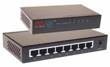 Mini5 ethernet switches 10/100Mbps Compact Switches Mini5 compact 10/100Mbps switches are entry level Plug N Play with external PSU's (power supply units).