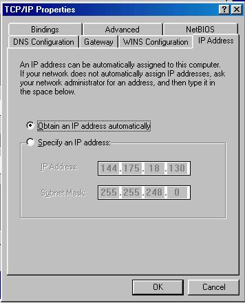 Windows 98se and Me computers: Right-click the Network Neighborhood or My Network places icon on your desktop and select Properties.