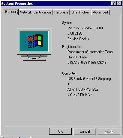 Windows 2000 users: you must have Service Pack 4 installed OR have Service Pack 3 installed AND the 802.1x supplicant patch installed to use 802.