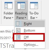 7. The Layout group contains buttons to active and configure various panes in the interface (e.g., Folder Pane, Reading Pane and the To-Do Bar.