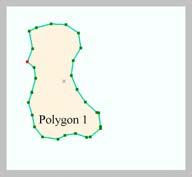 Delete a Vertex Polygon 1 is the existing feature.