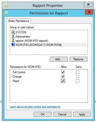 Figure 88. Permissions for Rapport Deploying Teradici image version 5.x from 4.x firmware using DDC in WDM To deploy the Teradici image version 5.x from 4.x firmware using DDC in WDM, do the following: 1 Open WDM Web UI and login as administrator.