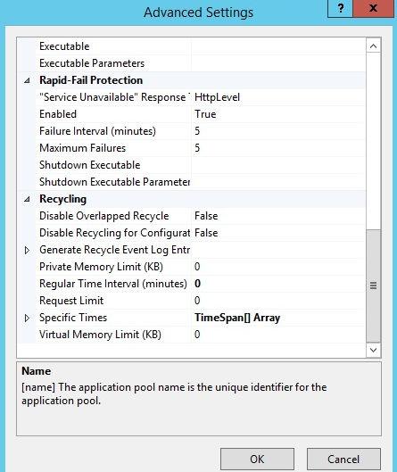 Figure 90. Advanced Settings 7 Right click the ASP.NET v4.0 application pool and click Start. Manually configuring the ThreadX 5.