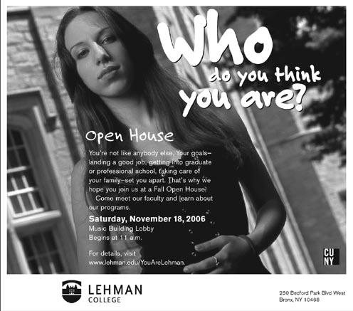 Advertising 19 This page is for Lehman staff whose responsibilities are concerned with producing marketing materials.